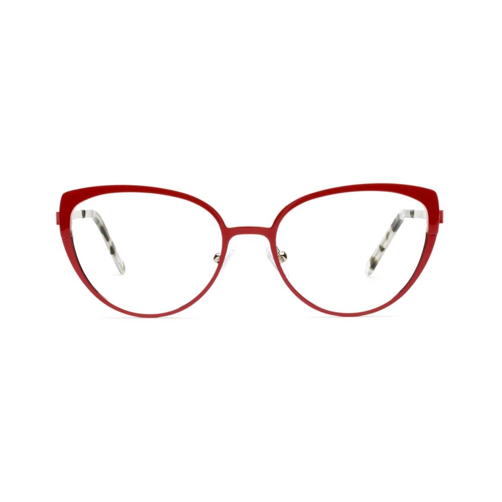 NW 77TH USA DUCK DUCK GOOZE RED SILVER AUTHENTIC EYEGLASSES FRAMES 51-17-140